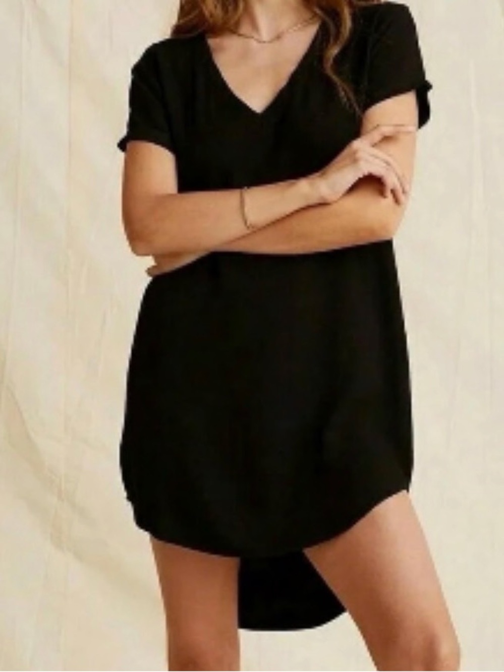 Anthropologie cloth & stone Black Tunic Dress | Size Medium |